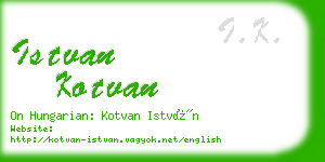 istvan kotvan business card